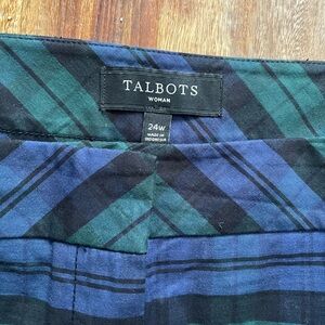 Talbots Tartan pants in Black and Blue